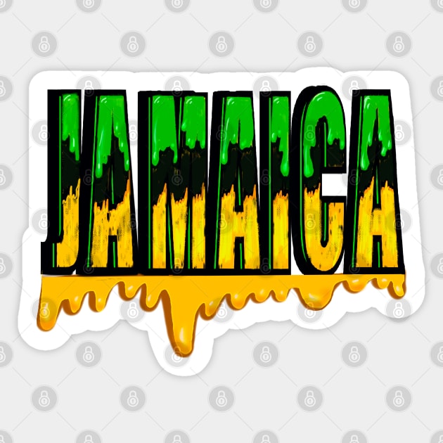Jamaican Flag colors Jamaicans Jamaica Sticker by Artonmytee